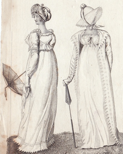 London Walking Dresses July 1807 for La Belle Assemblee